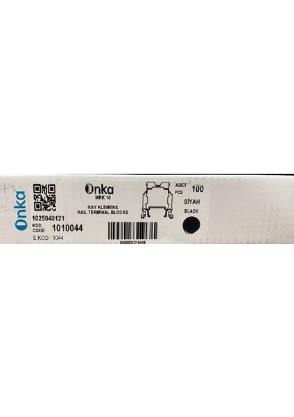 1044 Mrk 10MM² Vida Bağlantılı Ray Klemens Siyah