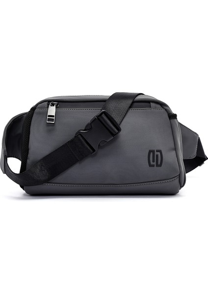 Erkek Gri Kumaş Mini Bel Çantası 25SBD30106F