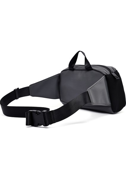 Erkek Gri Kumaş Mini Bel Çantası 25SBD30106F