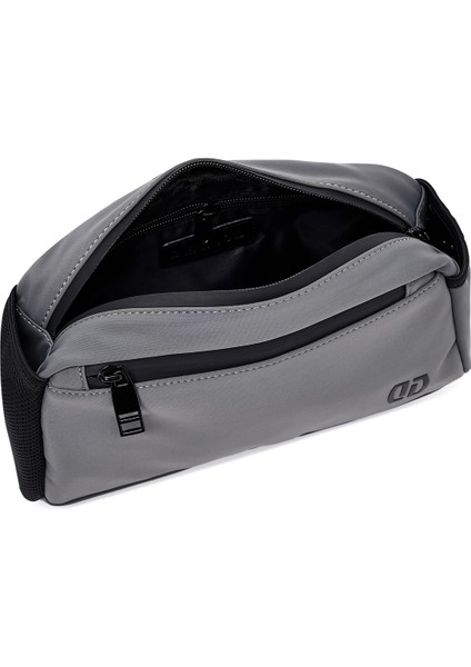 Erkek Gri Kumaş Mini Bel Çantası 25SBD30106F