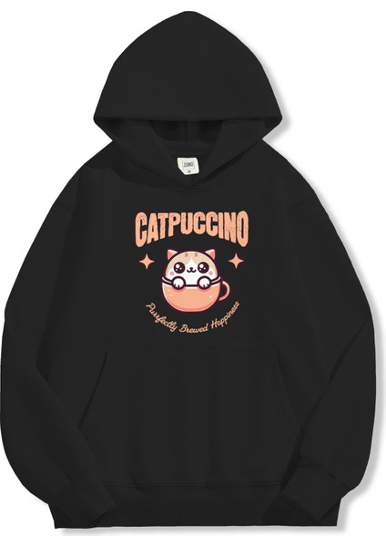 Unisex Sweatshirt Oversize Hoodie Catpuccino fırsatları