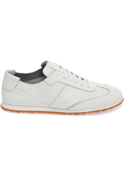 Beyaz Hakiki Deri Erkek Sneaker - E24I1AY56631-A26