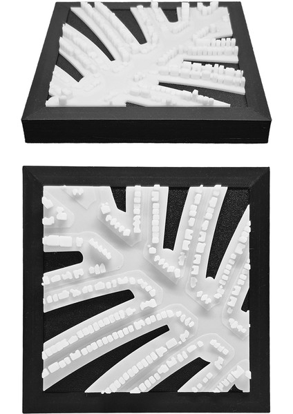 Dubai Palm Jumeriah Minyatür Duvar ve Masa Dekorasyonu Üç Boyutlu Mini Tablo