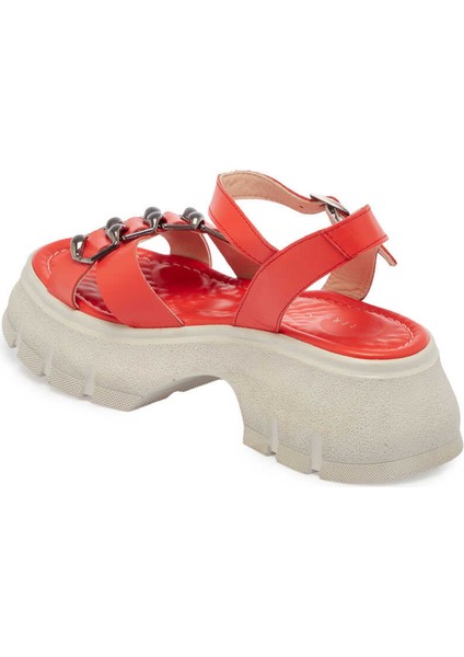 Pembe Hakiki Deri Kadın Sandalet - K24Y1SN67155-J76