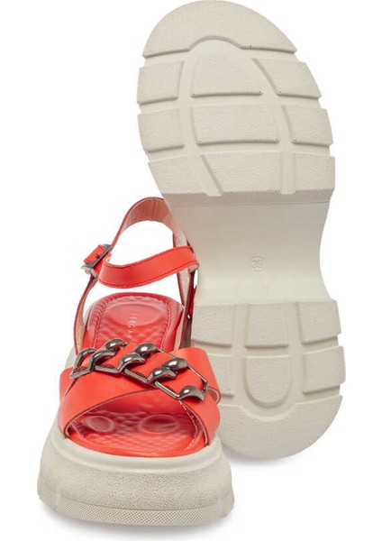 Pembe Hakiki Deri Kadın Sandalet - K24Y1SN67155-J76