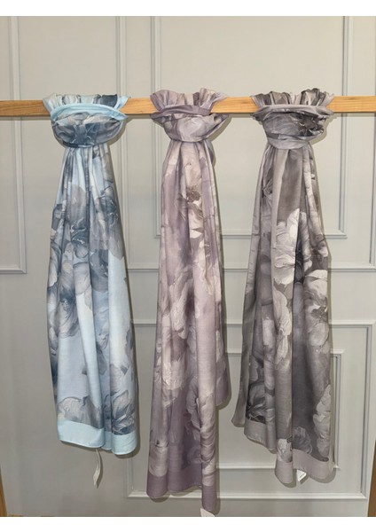 Gri Çiçekli Şal, Soft Şal,