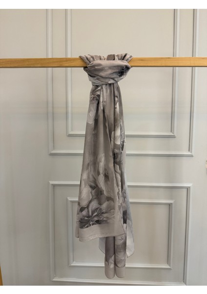 Gri Çiçekli Şal, Soft Şal,