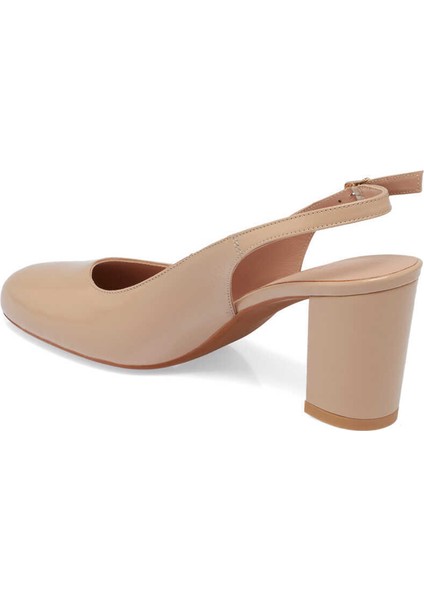 Nude Hakiki Rugan Deri Kadın Topuklu Ayakkabı - K24I1AY67166-M3G indirimleri
