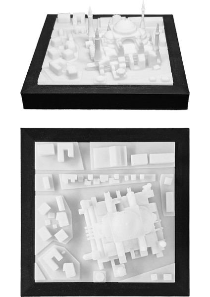 Türkiye Istanbul Ayasofya Camii Minyatür Duvar ve Masa Dekorasyonu Üç Boyutlu Mini Tablo