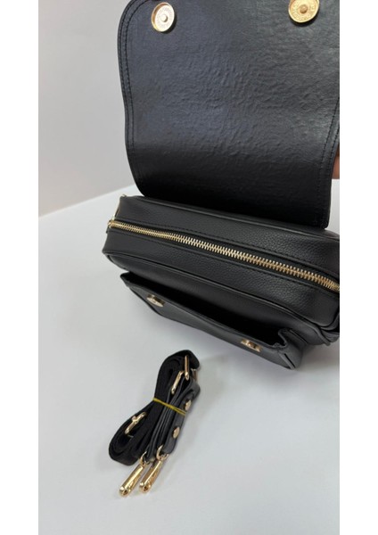 , Toka Aksesuar Detaylı,kapaklı,çok Gözlü,kadın Çapraz Çantası indirimleri