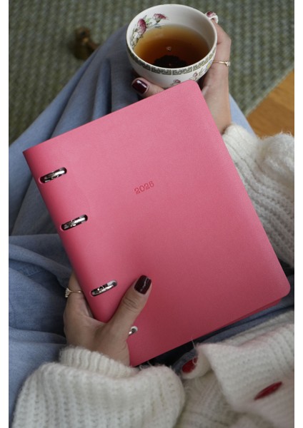 RinGo 2026 Haftalık Ajanda A5 (14x21cm) Esnek Kapak Ivory 80gr. İçi Değişebilir