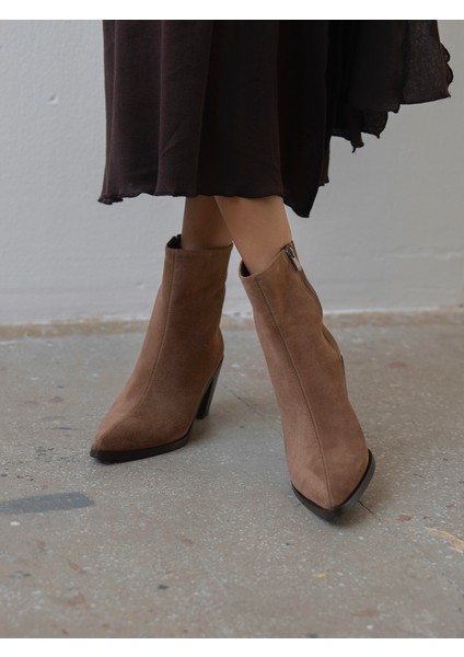 Lerona Camel Süet Hakiki Deri Kadın Bot indirimleri