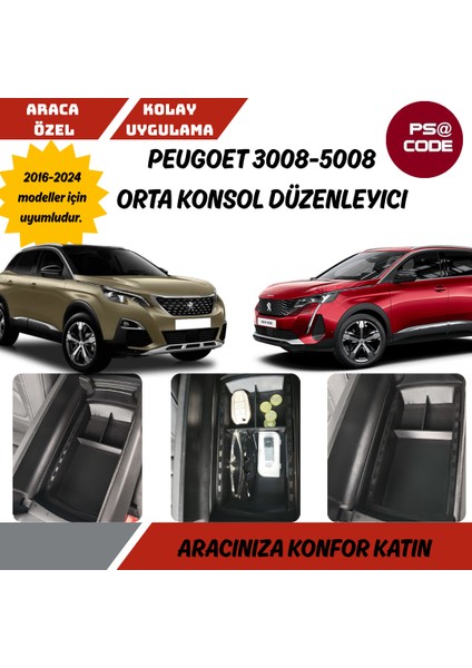 Peugeot 3008-5008 Orta Konsol DÜZENLEYİCİ-2016-2024 Model