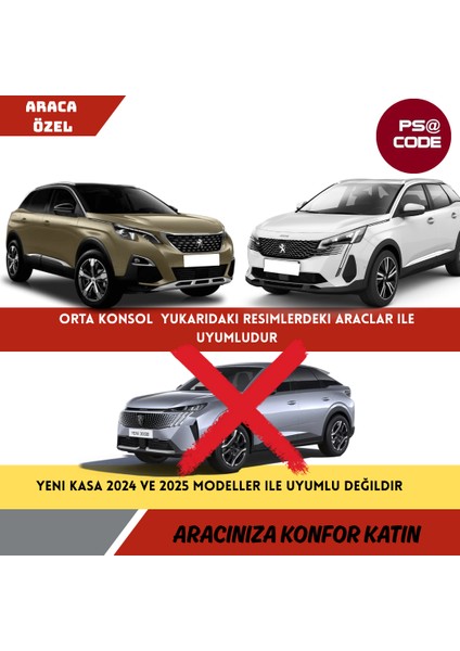 Peugeot 3008-5008 Orta Konsol DÜZENLEYİCİ-2016-2024 Model