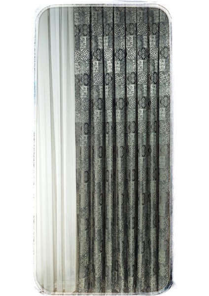 Venezia Desenli Pileli Fon Perde modelleri