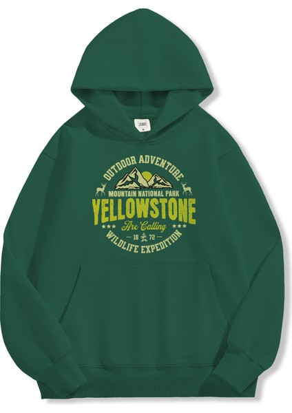 Unisex Sweatshirt Oversize Hoodie Yellowstone National Park fırsatları