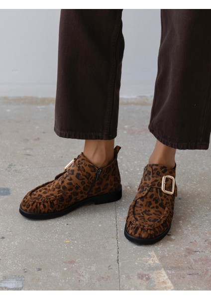 Roxy Leopar Hakiki Deri Kadın Bot modelleri
