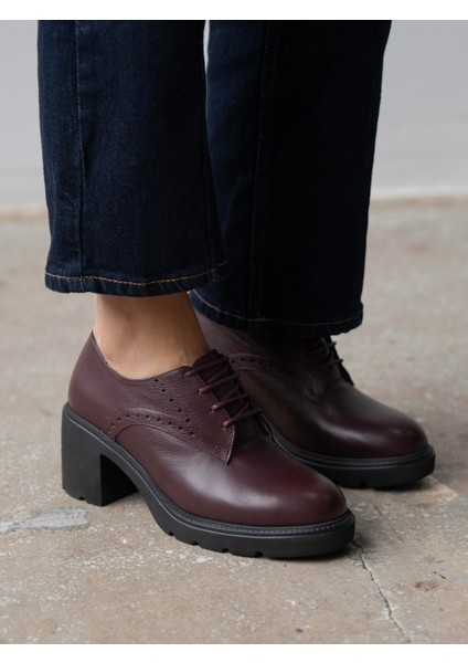 Svor Bordo Hakiki Deri Kadın Makosen modelleri