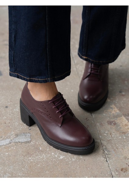 Svor Bordo Hakiki Deri Kadın Makosen fırsatları