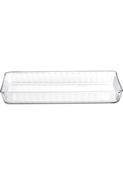Chérie Dikdörtgen Borosilikat Cam Fırın Tepsisi - Şeffaf