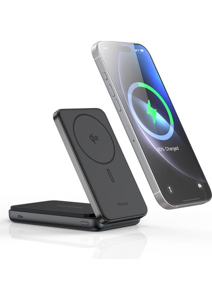 MC-6310 Magq 2'si 1 Arada 10000MAH 20W Qi2 Manyetik Powerbank ve Katlanabilir Telefon Standı