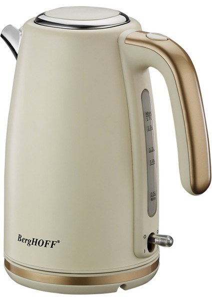 Gem Pearl 1.7 Litre Vanilya Krem Rengi Gold Modern Su Isiticisi ve Berghoff Ekmek Kizartma Makinesi fiyatları