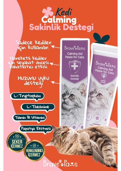 Kediler Için Doğal Sakinlik Desteği – Stres ve Kaygıyı Azaltır