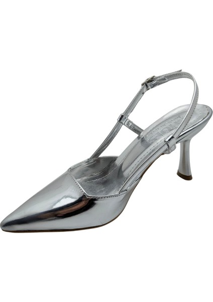 Zenna | Kadın Arkası Açık Stiletto - Çiğdem Kundura - Zenna - Gümüş - 38 fırsatları