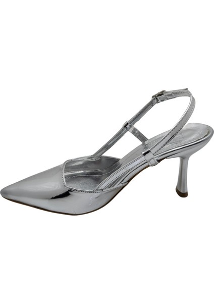 Zenna | Kadın Arkası Açık Stiletto - Çiğdem Kundura - Zenna - Gümüş - 38 indirimleri