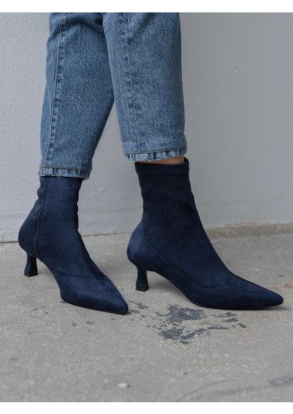 Bobby Streç Lacivert Süet Bot modelleri