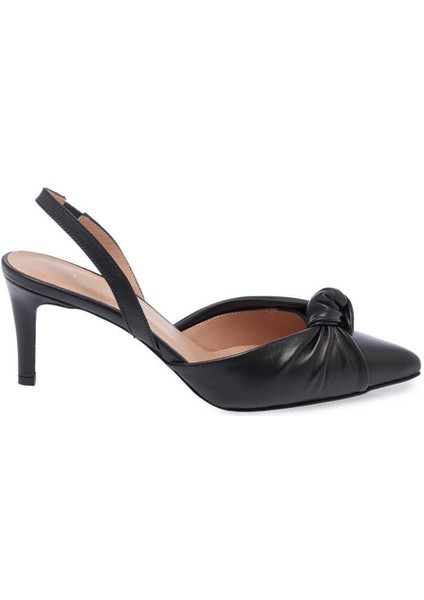 Siyah Hakiki Deri Kadın Stiletto - K24I1AY67169-A55