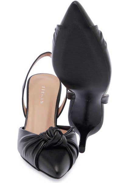 Siyah Hakiki Deri Kadın Stiletto - K24I1AY67169-A55