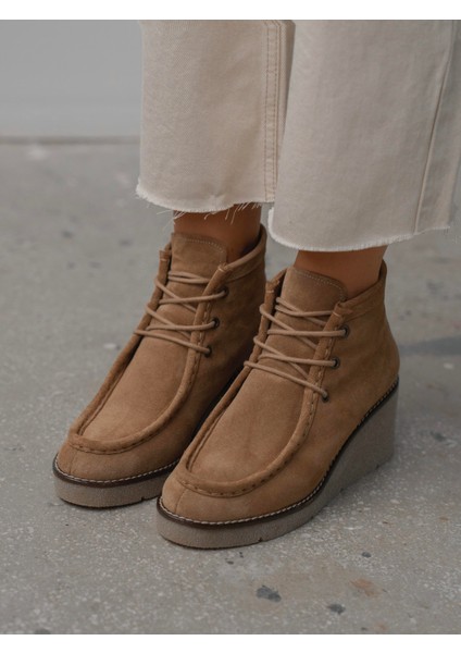 Durel Camel Süet Hakiki Deri Kadın Bot modelleri