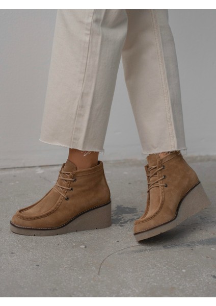 Durel Camel Süet Hakiki Deri Kadın Bot fırsatları