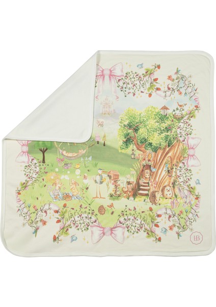 %100 Pamuk Çift Taraflı Bebek Battaniyesi - Büyülü Bahçe fiyatları