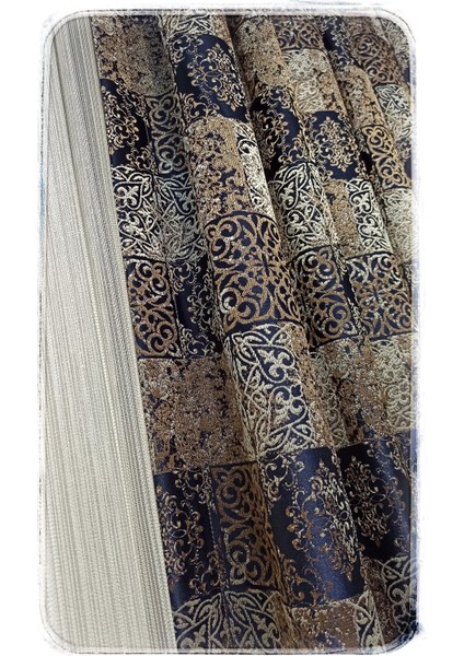 Venezia Desenli Pileli Fon Perde fırsatları