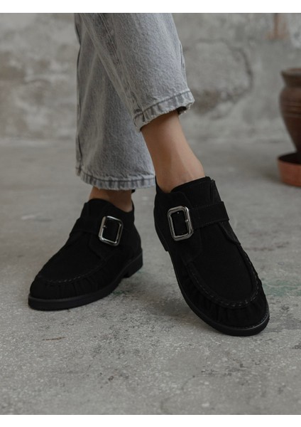 Roxy Siyah Süet Hakiki Deri Kadın Bot