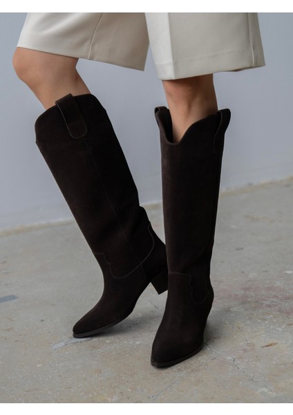 Marry Kahve Süet Çizme