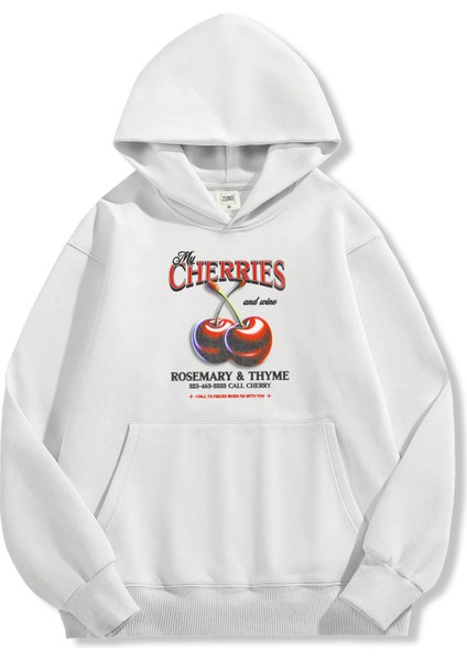 Unisex Sweatshirt Oversize Hoodie My Cherries fırsatları
