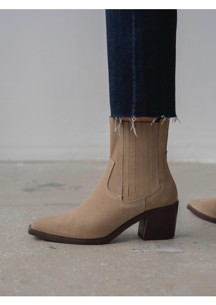 Rudy Bej Süet Hakiki Deri Kadın Bot fiyatları