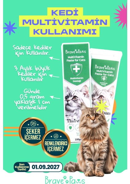 Kediler Için Multivitamin Desteği – Bağışıklık, Enerji ve Genel Sağlık Için fiyatları