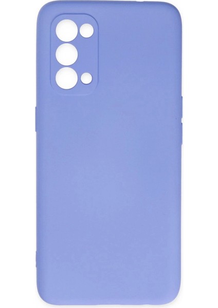 Oppo Reno 5 Kılıf Nano Içi Kadife Silikon - Lila