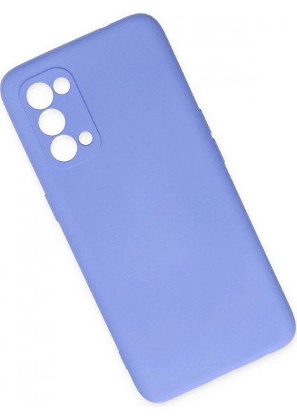 Oppo Reno 5 Kılıf Nano Içi Kadife Silikon - Lila modelleri
