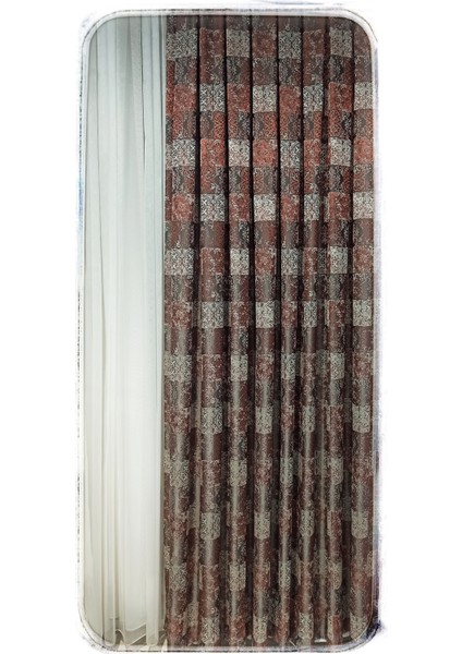 Venezia Desenli Pileli Fon Perde modelleri