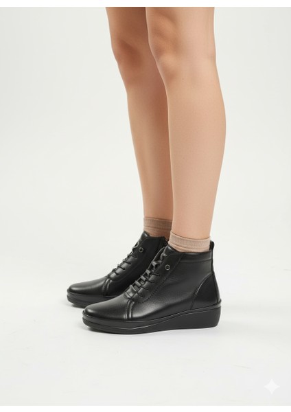 Kadın Bağcıklı Lastikli Içi Kürklü Ortopedik Bot fiyatları