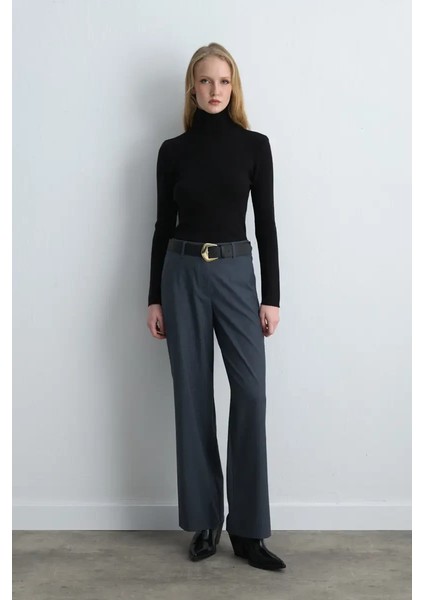 Düz Paça Kumaş Pantolon - Lacivert modelleri