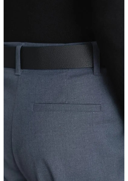 Düz Paça Kumaş Pantolon - Lacivert indirimleri