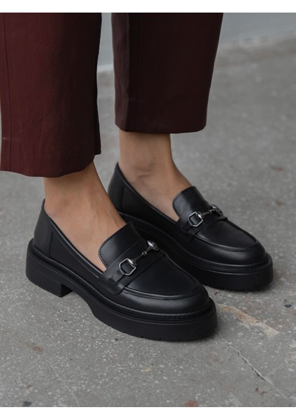 Ruel Siyah Hakiki Deri Kadın Makosen fırsatları