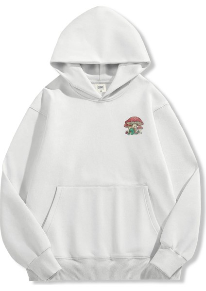 Unisex Sweatshirt Oversize Hoodie Mushroom Frog fırsatları