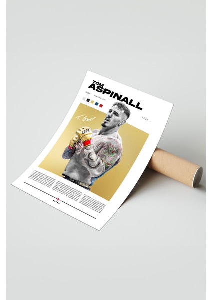 Tom Aspinall - Ufc Dövüşçü Posteri - Çerçevesiz fiyatları